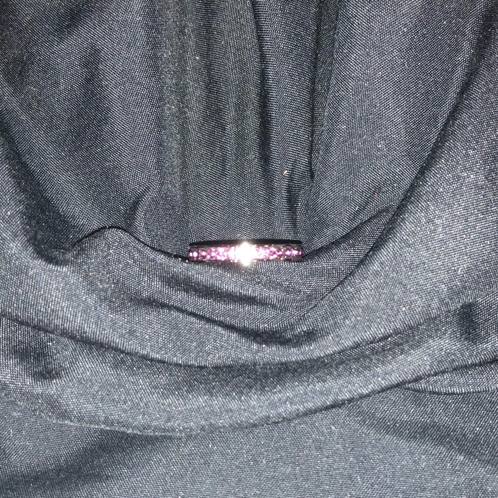 Silver Band with Amethyst Stones